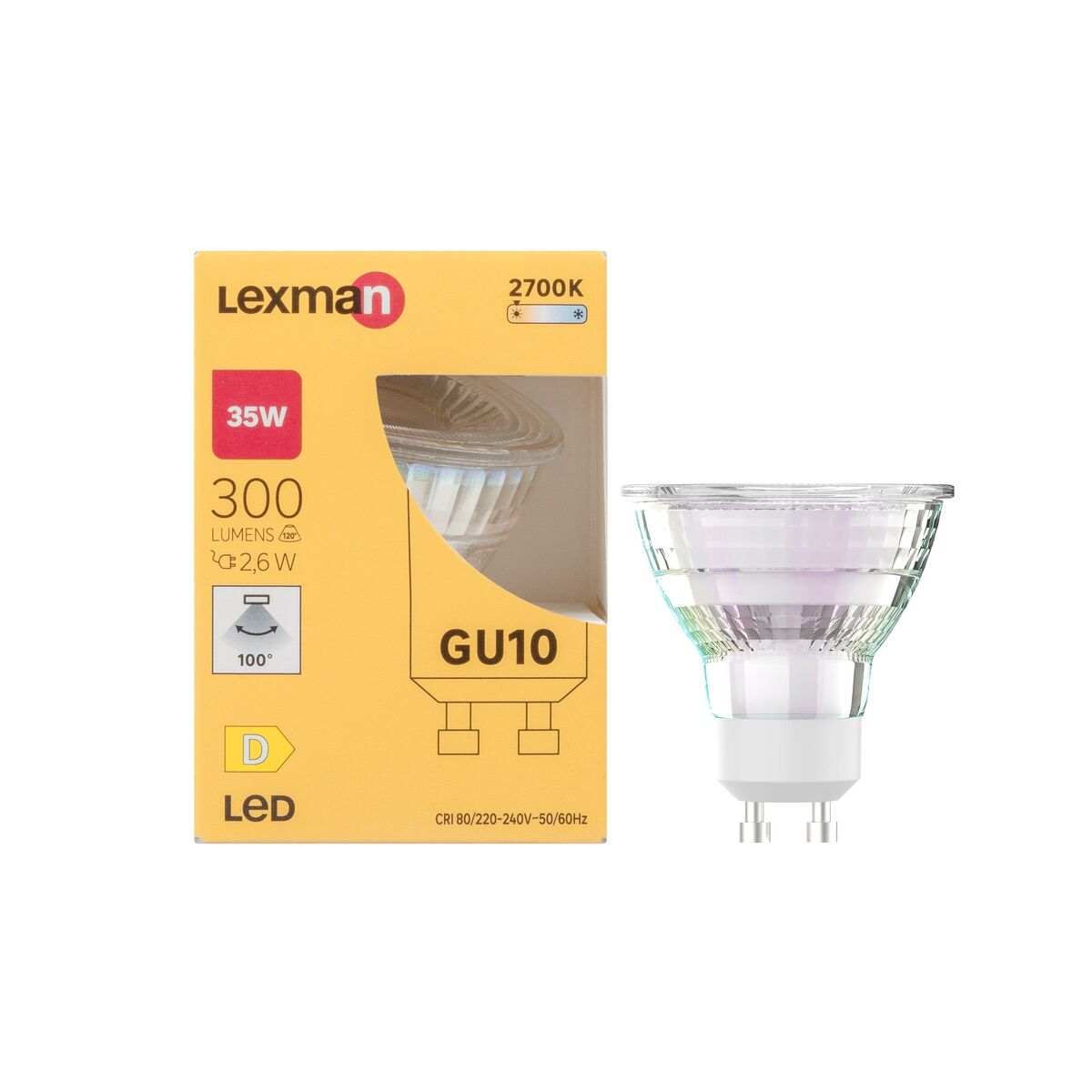 Żarówka LED GU10 2,6 W 300 lm Ciepła biel Lexman