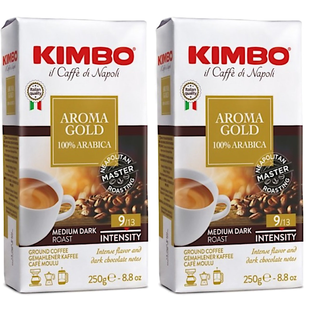2x Kawa mielona KIMBO Aroma Gold 250 g