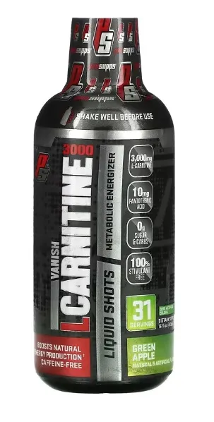 Pro Supps - L-Carnitine 3000, Zielone Jabłko, Płyn, 473 ml