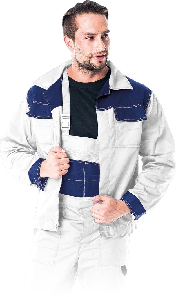 Reis INNY Bluza ochronna XXL biało-niebieski 109L816