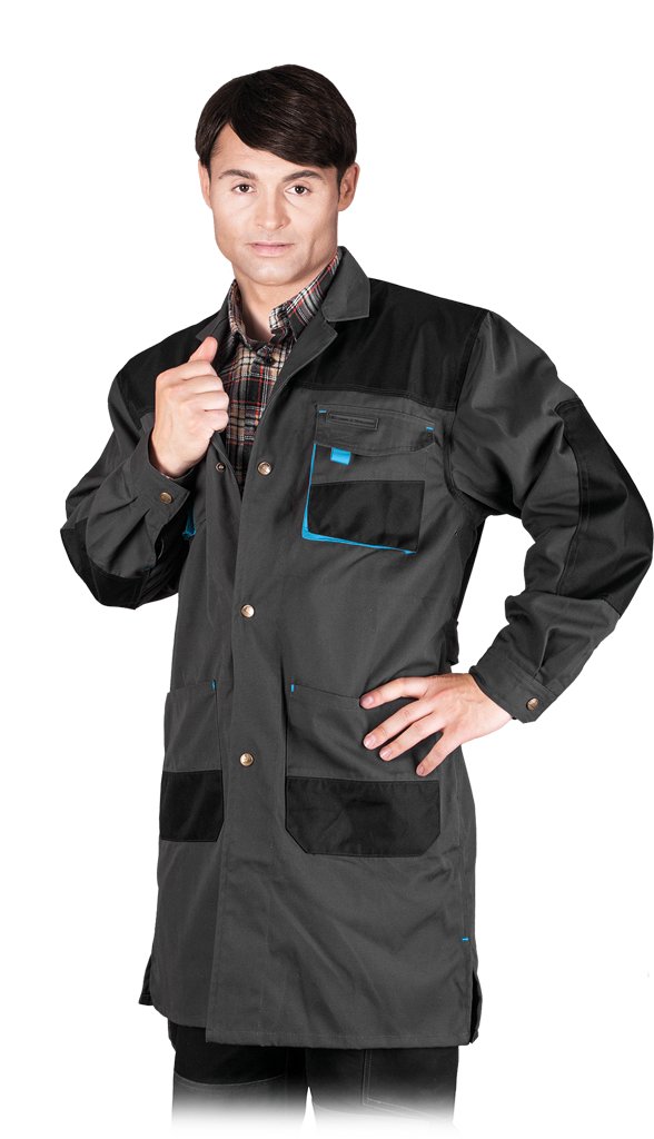 Leber & Hollman Fartuch ochronny XL stalowo-czarno-niebieski 111L007