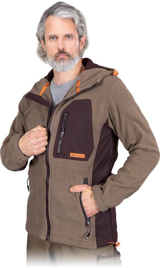 Leber & Hollman LH-NA-P - Bluza polarowa NEW AGE z kapturem, 6 kieszeni, 100% poliester, 300 g/m - 8 kolorów - S-3XL.