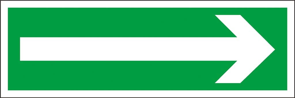 Raw-pol Znak Strzałka Z-1E-FS-100x300