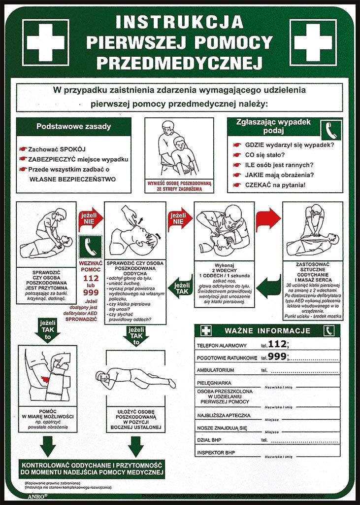 Raw-pol Znak Instrukcja Pierwszej Pomocy Z-IB13-P 250x350