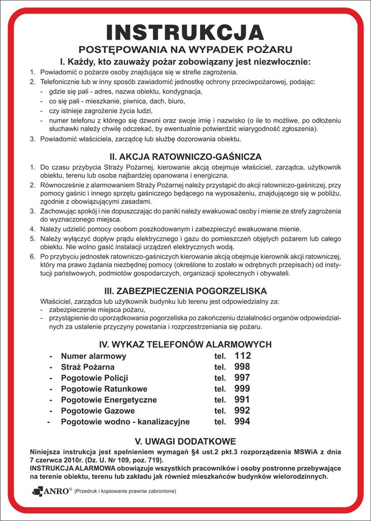 Raw-pol Znak Instr.Post.na Wypadek Pożaru Z-IP1-P-250x350