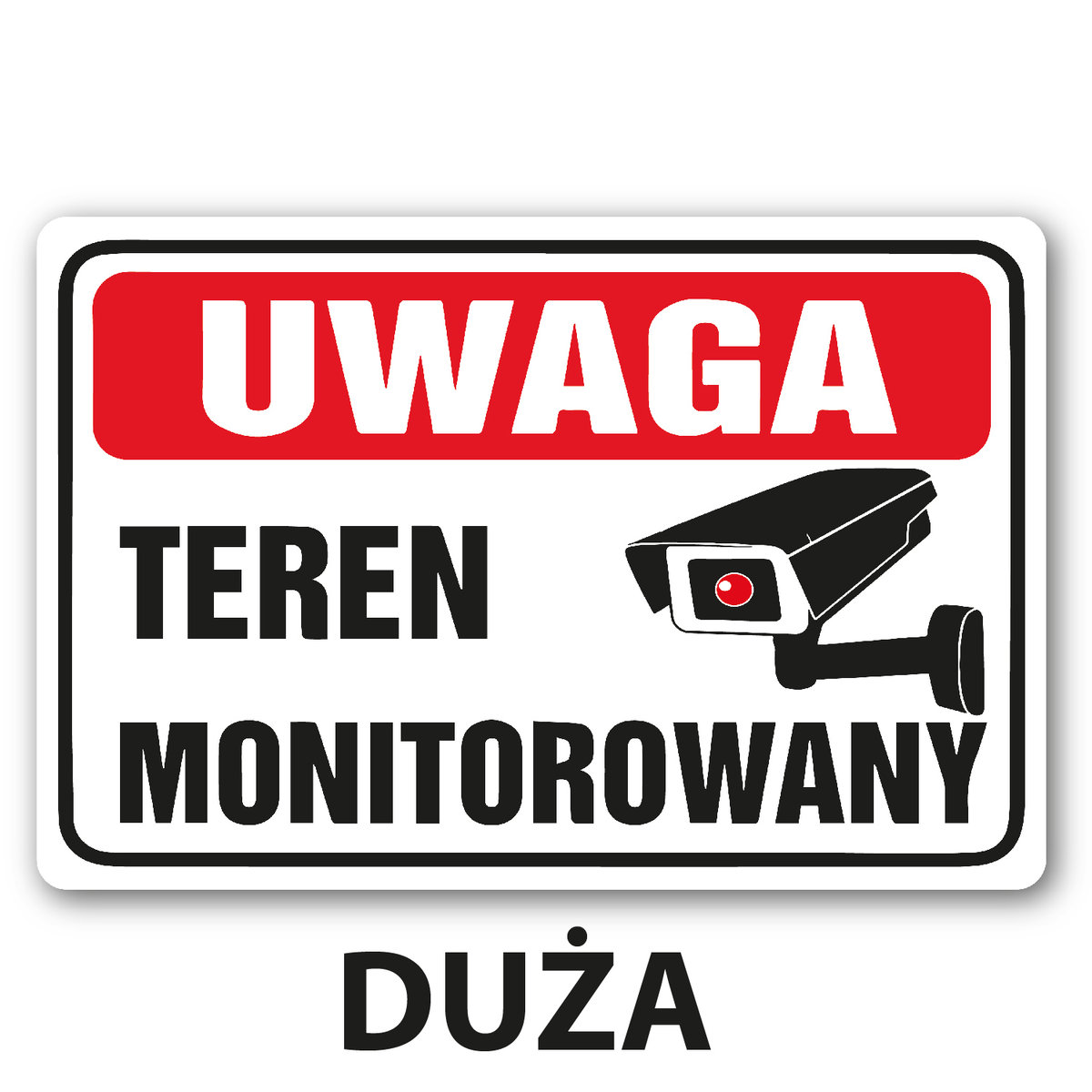 Naklejka OBIEKT MONITOROWANY monitoring  całodobowy 30x20cm