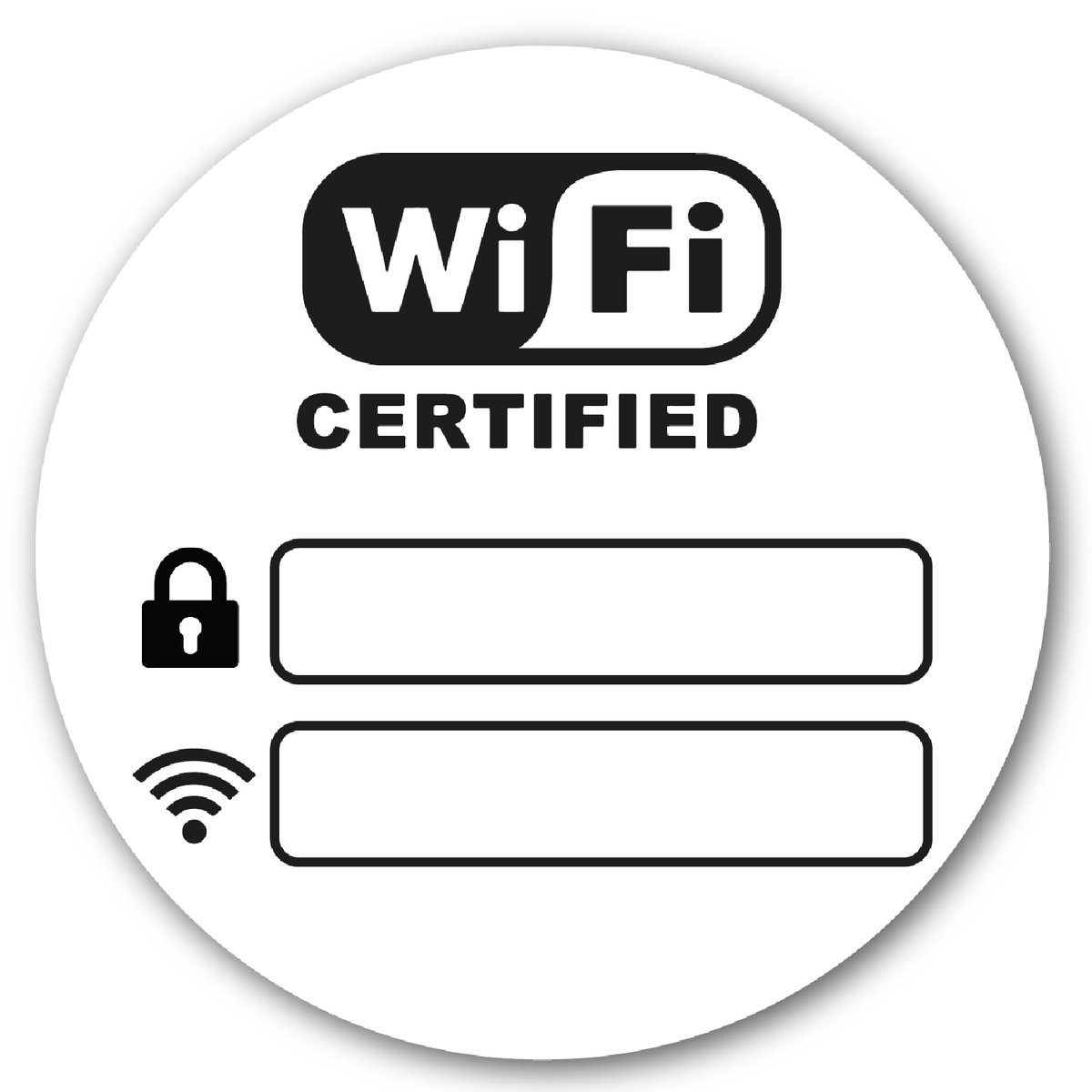 Naklejka informacyjna FREE WIFI biała znak 10 cm