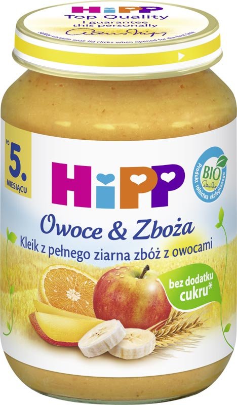 HiPP Owoce z kleikiem z pełnego ziarna zbóż BIO (190g) PL4800