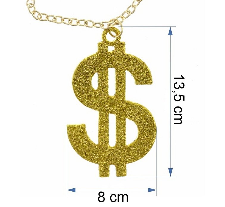 GoDan Dolar na szyję, jumbo, złoty