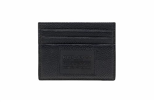 REPLAY Męski portfel FM5267, 098 czarny, dł. 10 x wys. 8 cm, 098 BLACK, L 10 X H 8 CM