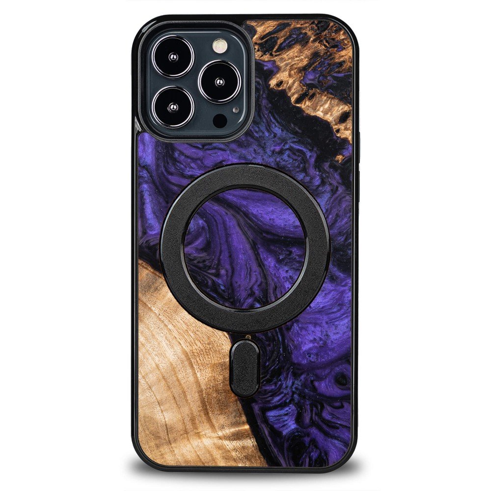 Etui Bewood Unique na iPhone 13 Pro Max - Violet z MagSafe