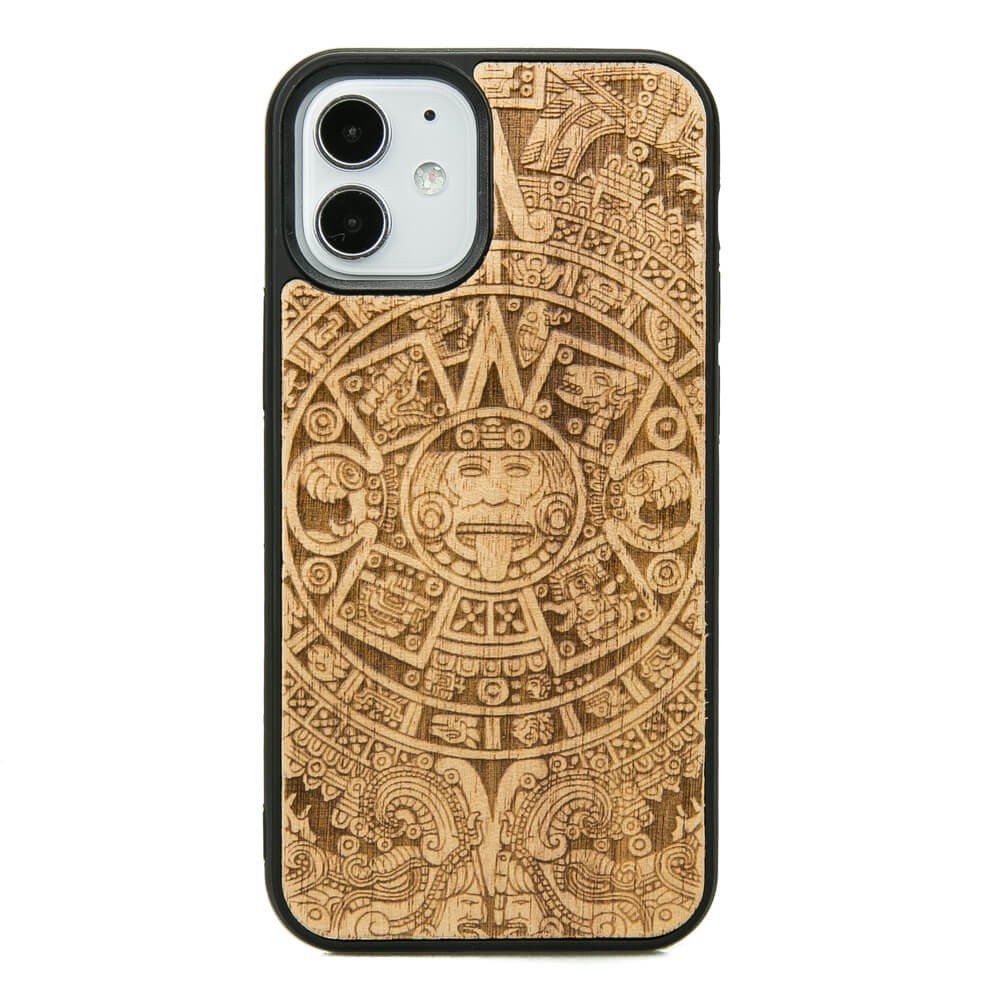 Bewood Drewniane etui iPhone 12 Mini KALENDARZ AZTECKI ANIEGRE