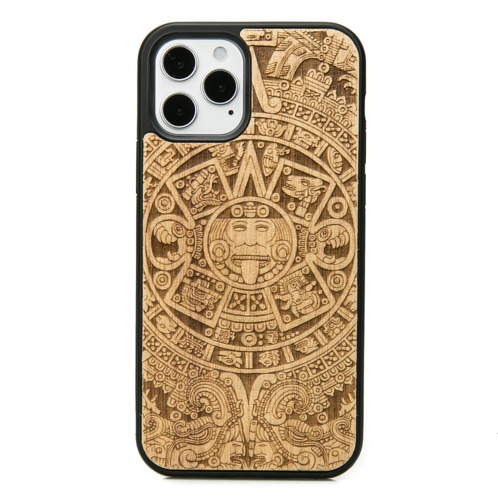 Bewood Drewniane etui iPhone 12 / 12 Pro KALENDARZ AZTECKI ANIEGRE