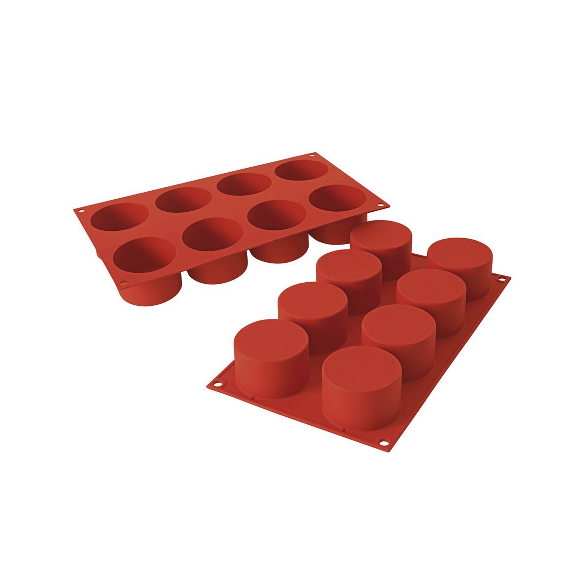 Unbekannt Silikomart forma silikonowa, z zamkiem. 8 kształtów, 63 MM, terracottafarben 26.119.00.0060