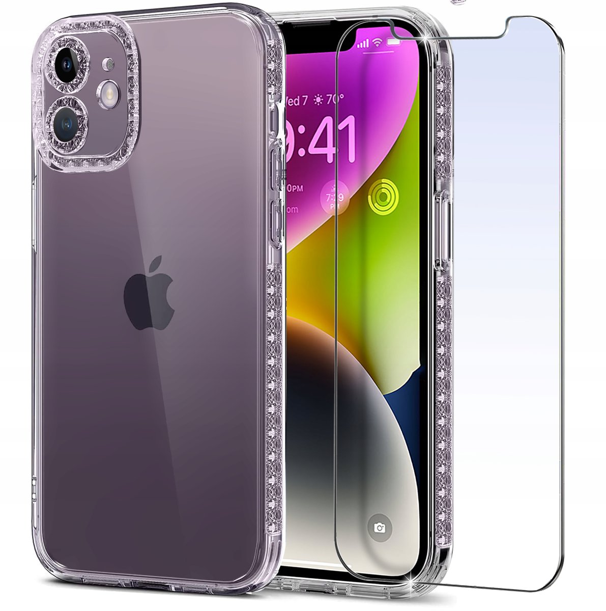 Etui do iPhone 12 BROKAT DIAMOND Case + Szkło 9H