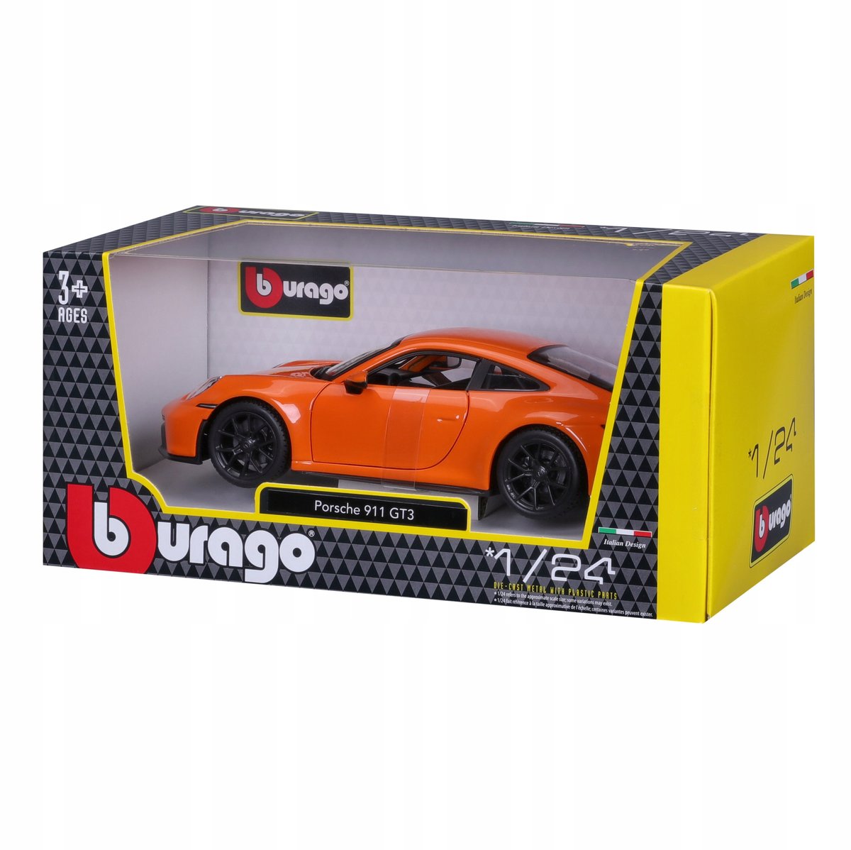 PORSCHE 911 GT3 1:24 POMARAŃCZOWY BBURAGO 18-21104