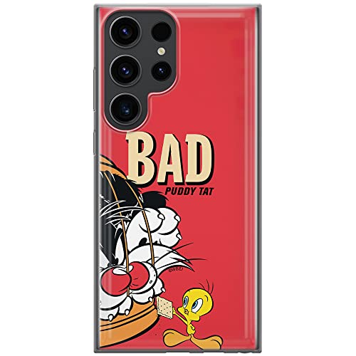 Etui Sylwester i Tweety 003 Looney Tunes Nadruk pełny Czerwony Producent: Samsung, Model: S23 ULTRA