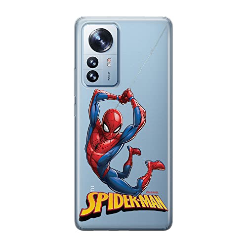 ERT GROUP etui na telefon Xiaomi 12 PRO, case oryginalny i oficjalnie licencjonowany przez Marvel, wzór Spider Man 019, optymalnie dopasowane, plecki z TPU częściowo przeźroczyste