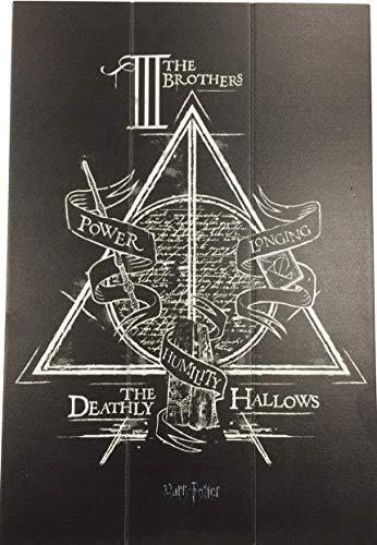 HARRY POTTER MW12848P Druk na drewnie 20 x 29,5 cm (Relikwie Śmierci), Wielokolorowy