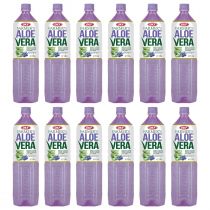 Okf Napój Farmers Aloe Vera z cząstkami aloesu Blueberry Zestaw 12 x 1.5 l