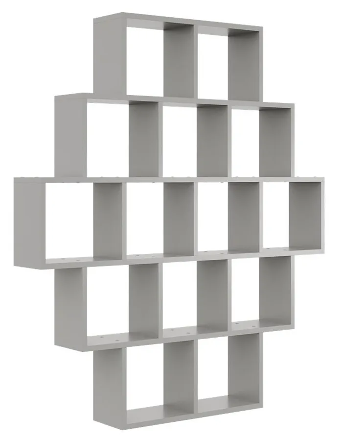 Szary minimalistyczny regał wiszący lub stojący D6-P88