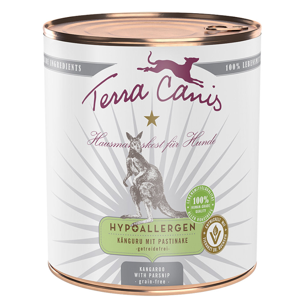 Terra Canis Hypoallergen, 6 x 800 g - Kangur z pasternakiem