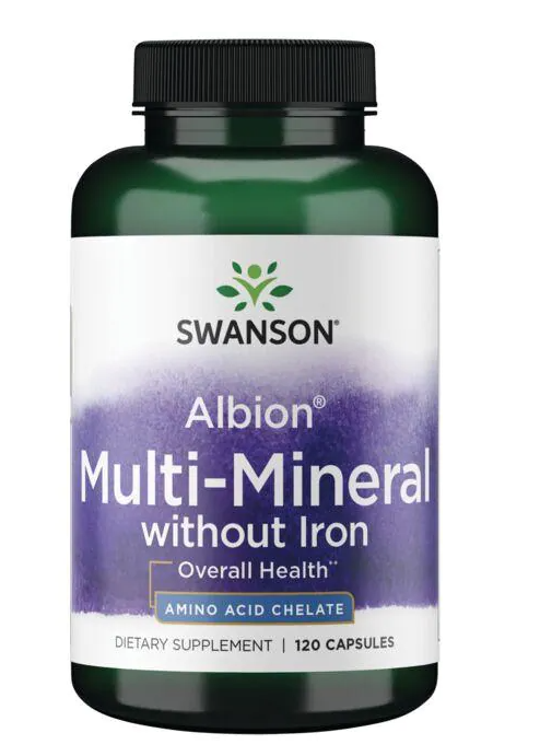 Swanson Multi Minerał bez żelaza (multiminerał bez żelaza), 120 kapsułek
