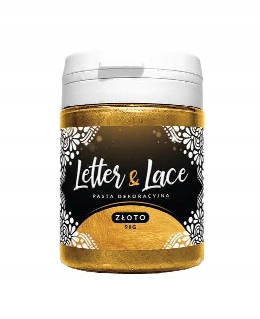 Gotowa Masa Pasta Do Koronek Szablonów 90 G Złoto