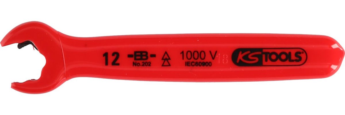 KS TOOLS Grzechotkowy klucz p?aski z izolacj? ochronn?, 17 mm