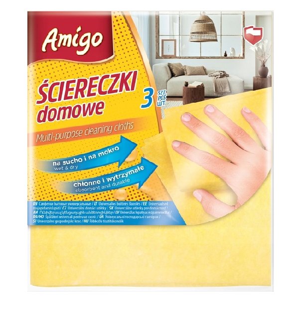 Politan Amigo Ściereczki Domowe Uniwersalne 3 Sztuki