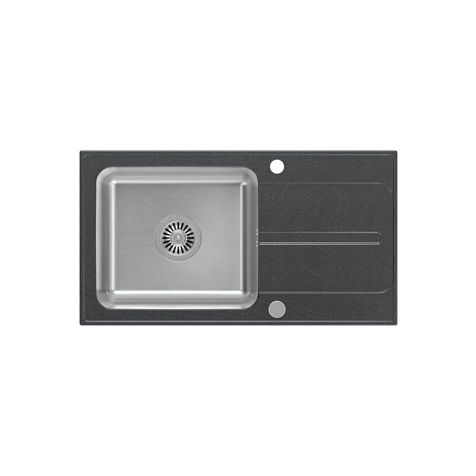 Quadron FUS_R7843CZ Michael 111 Fusion black dotted - czarny - granitowy - wpuszczany - ociekacz