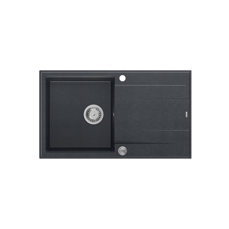 QUADRON Zlewozmywak EVAN 111 czarny, elementy stalowe, k.pneum. HCQE8650U8_BS_P2O0