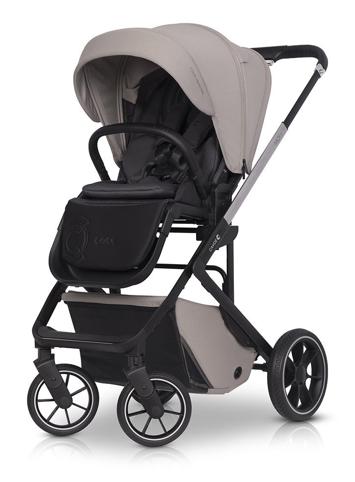 Cavoe Moi+ nowoczesny wózek spacerowy 0-22 kg Taupe