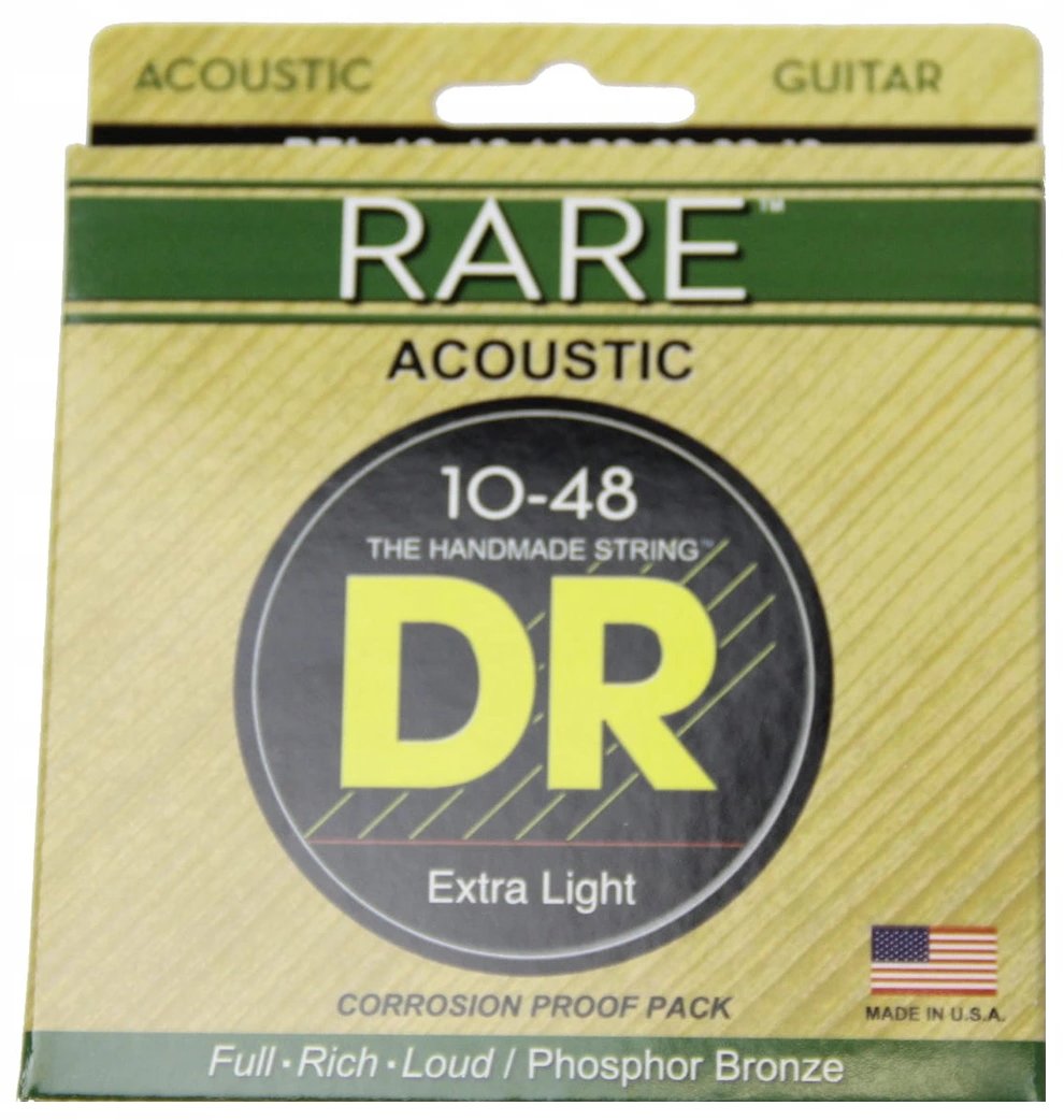 DR Strings rare - rpl-10 - Acoustic Guitar String Set, Light, .010-.048