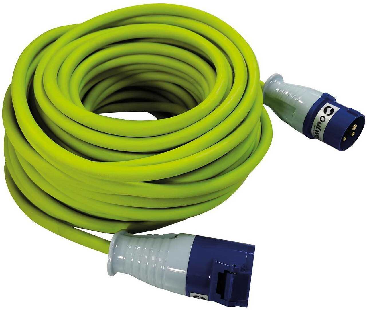 Przedłużacz Outwell Taurus CEE Camping Cable H07RN-F 3G2.5 25 m - lime green