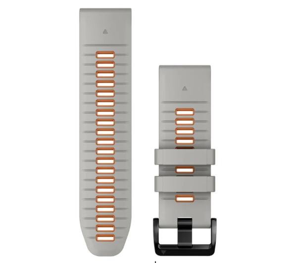 Garmin QuickFit 26 silikon (mglisty szary/pomarańczowy)