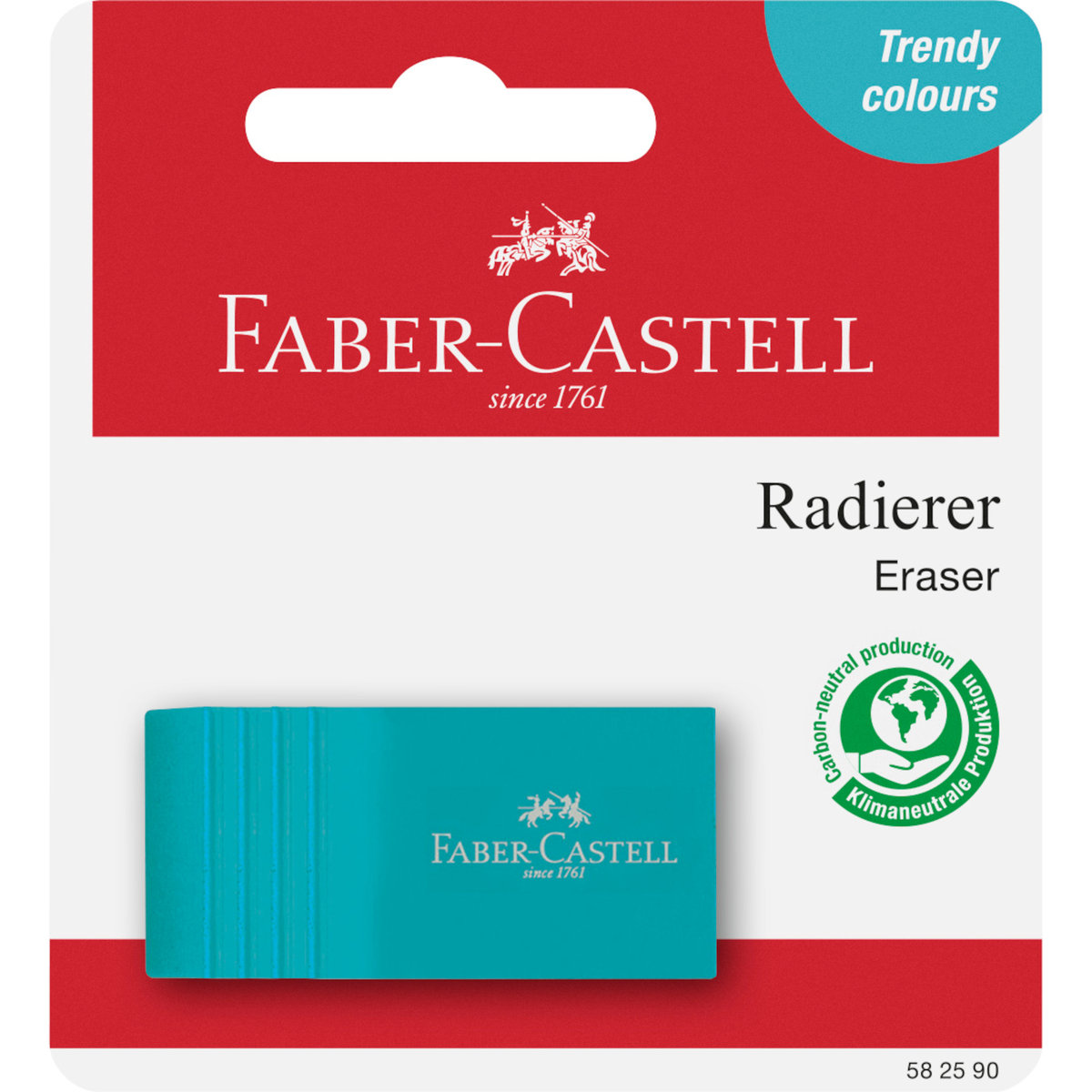 Faber-castell, Gumka Pvc-free Bicolor Kolor Trend, Blister 1 Szt.