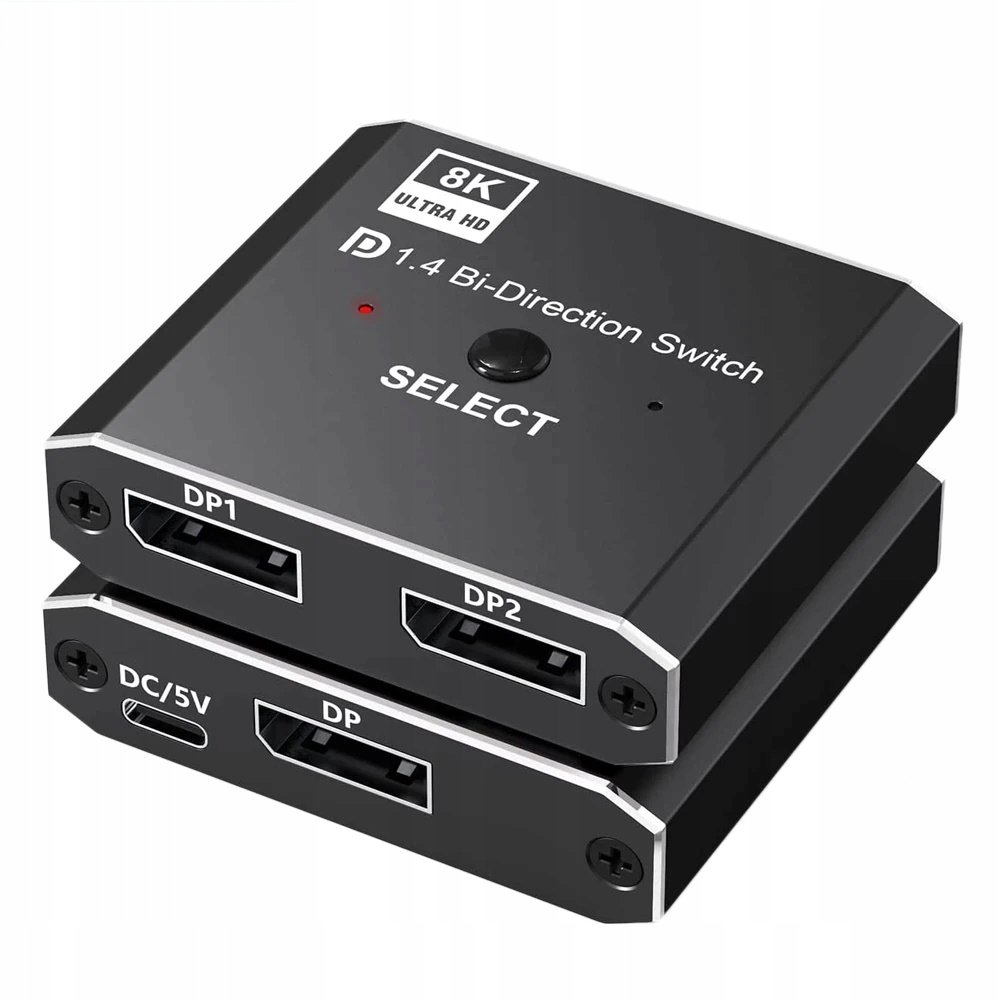 Switch Displayport 2X1 Splitter 1X2 Rozdzielacz 8K