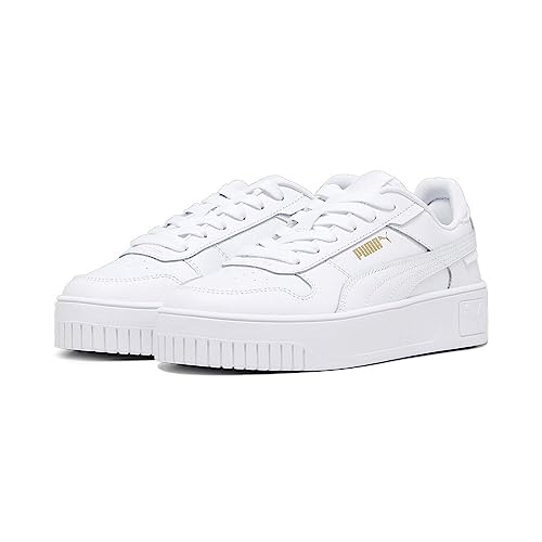 PUMA Carina Street PS, Kapcie, White Gold, 32 EU, Puma White Puma White Puma Gold, 32 EU