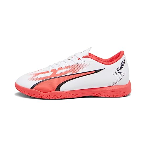 PUMA Unisex dziecięce buty piłkarskie Ultra Play It Jr, Puma Biała Puma czarna ognista orchidea, 38.5 EU