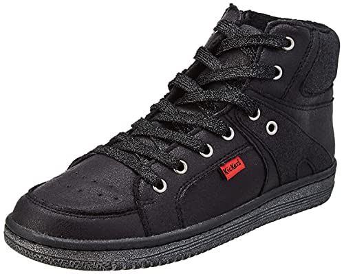 Kickers Lowell, Buty dziecięce Unisex, Błyszczący czarny, 28 EU