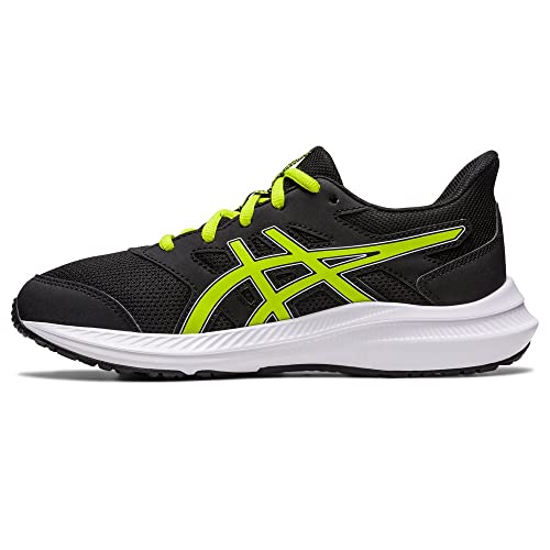 ASICS Kids Jolt 4 GS Sneaker, Czarna Limonka Zest, 33.5 EU