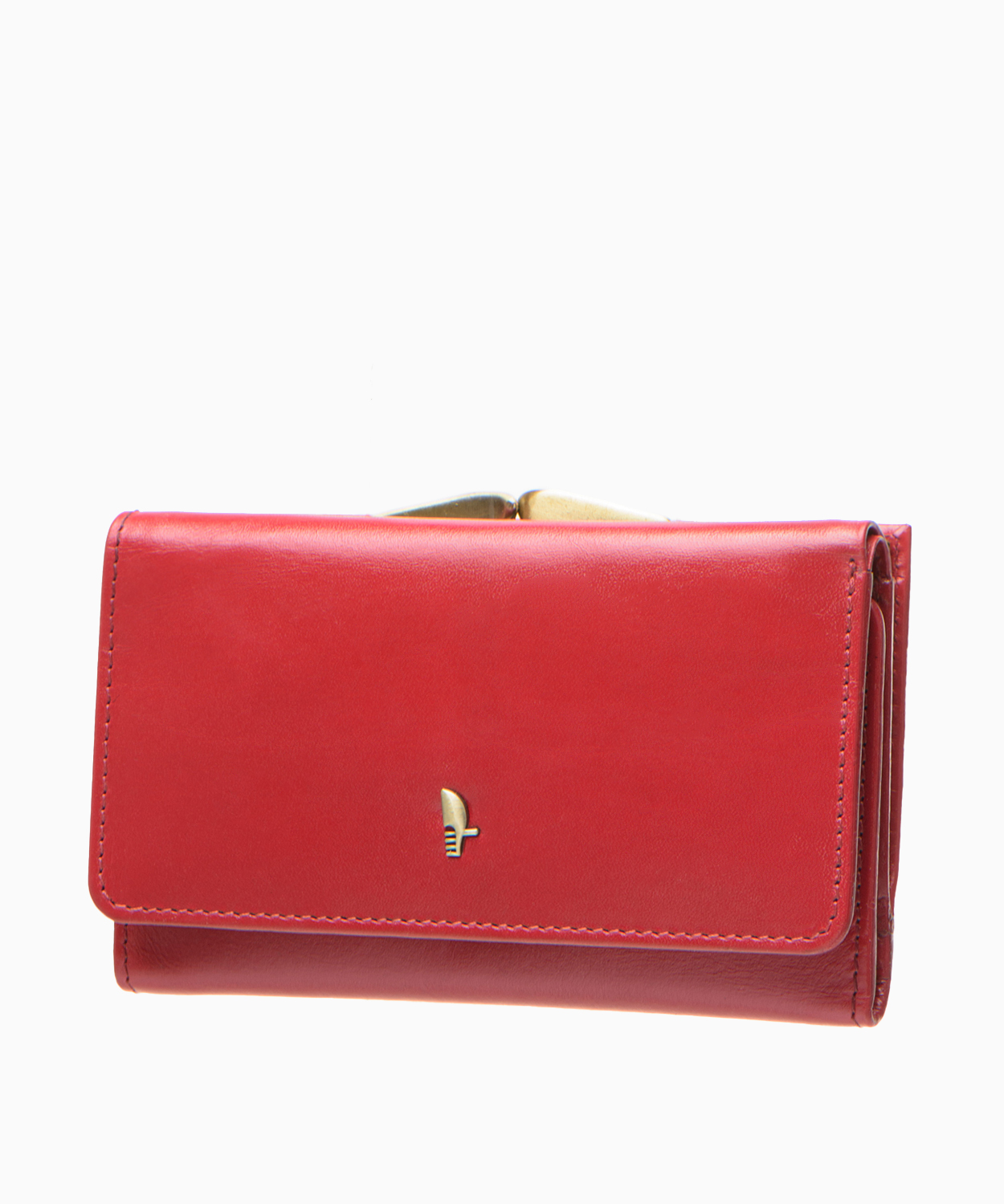 PUCCINI Duży portfel damski czerwony skórzany z kieszenią na bigiel i zabezpieczeniem RFID