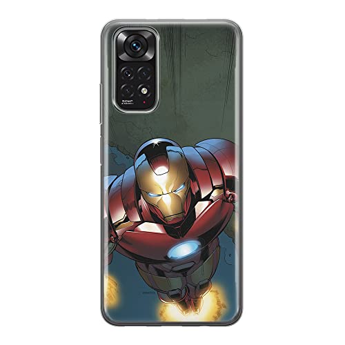 ERT GROUP etui na telefon Xiaomi REDMI NOTE 11S 4G / REDMI NOTE 11 4G, case oryginalny i oficjalnie licencjonowany przez Marvel, wzór Iron Man 017, plecki z TPU