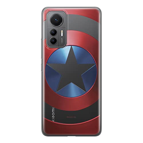 Etui Kapitan Ameryka 025 Marvel Nadruk częściowy Przeźroczysty Producent: Xiaomi, Model: 12 LITE