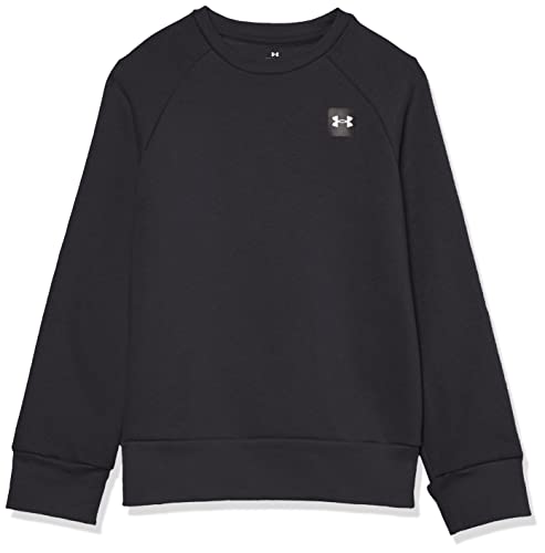 Under Armour Chłopięcy sweter polarowy Ua Rival Crew z mieszanki bawełny i okrągłym dekoltem, miękki szczotkowany polar chłopięca bluza