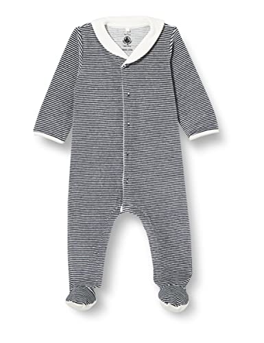 Petit Bateau A0522 Zestaw do piżamy, Smoking/Marshmallow, Naissance Unisex-Bimbi