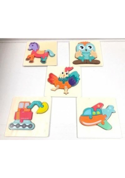 Puzzle drewniane zwierzęta