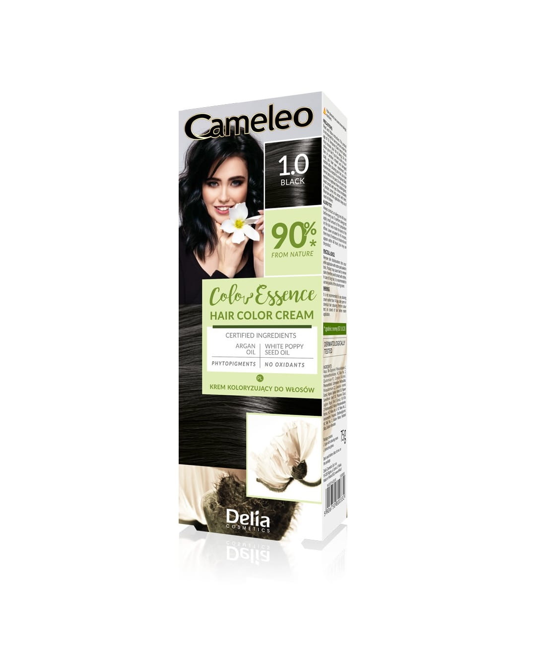 Delia Cameleo Krem koloryzujący do włosów 1.0 Black 75 g