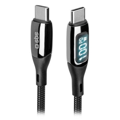 Фото - Кабель SBS Kabel USB-C - USB-C  100W 1 m Czarny | Bezpłatny transport 